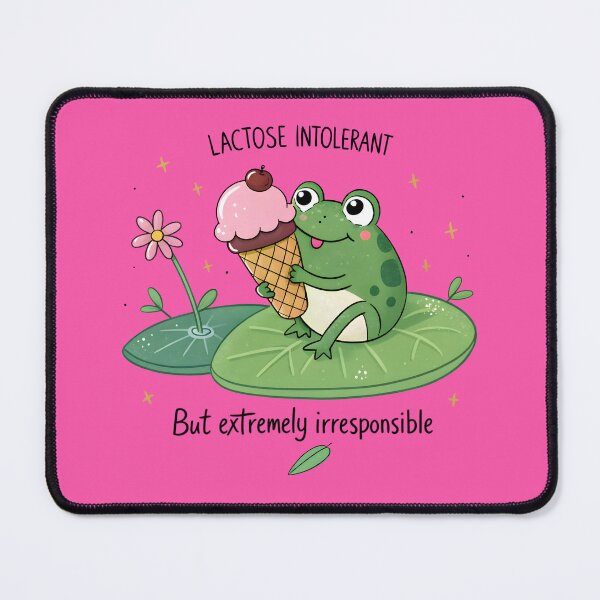 Item preview, Lactose Intolerant But Extremely Irresponsible – Funny Frog Sticker designed and sold by Suzy Perez Art.