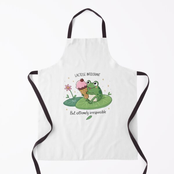 Item preview, Lactose Intolerant But Extremely Irresponsible – Funny Frog Sticker designed and sold by Suzy Perez Art.