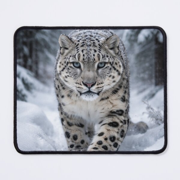 Item preview, Snow Leopard in Winter Forest – Majestic Wildlife Art designed and sold by Darlin8888.