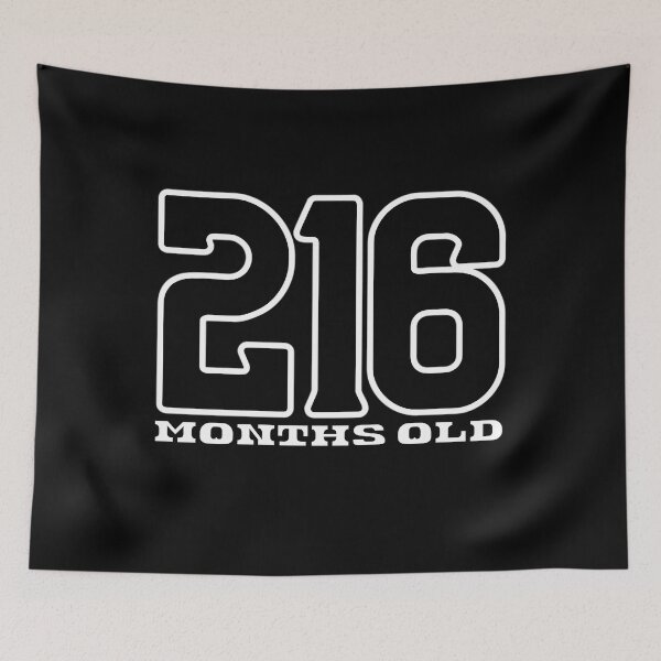 Item preview, 216 Months Old Birthday Joke designed and sold by tctyyoztse23.