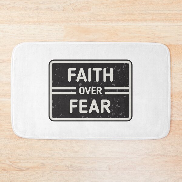 Item preview, Faith Over Fear Christian Typography Sign designed and sold by StickifyArt.