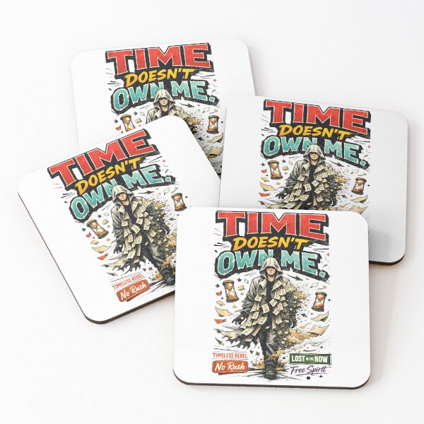 Item preview, TIME DOESN’T OWN ME - Timeless Rebel Hooded Streetwear Graphic - Vintage Comic Style Quote Art for Free Spirits and Non-Conformists - Aesthetic Retro Grunge Design for Wall Art and Apparel designed and sold by Vivaan Studio.