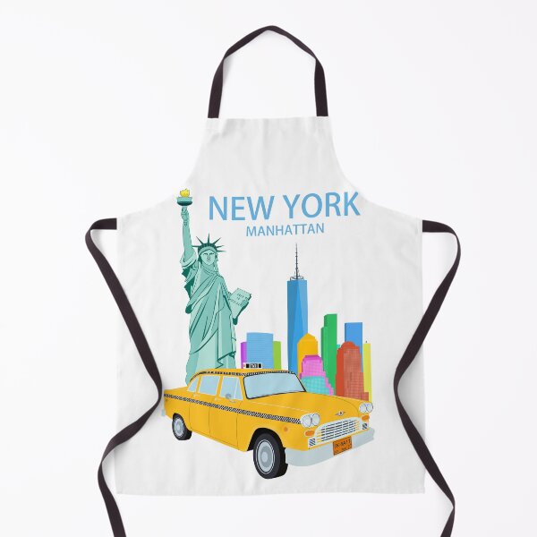 Item preview, New York City Illustration Manhattan Statue of Liberty and Taxi designed and sold by mizam.