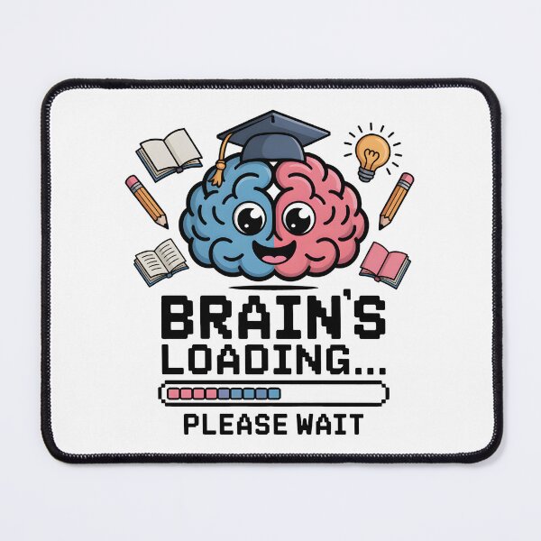 Item preview, Brain Loading – Funny School University Learning Sticker designed and sold by Suzy Perez Art.