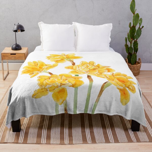 Item preview, hand painted golden daffodils flowers watercolor designed and sold by ColorandColor.