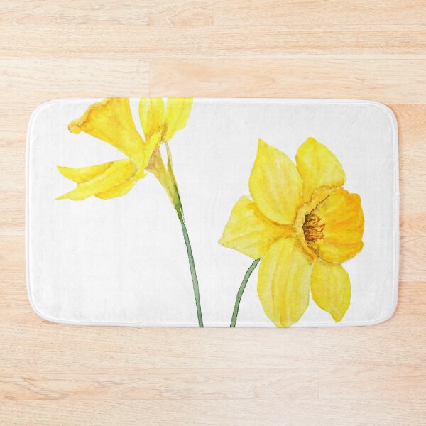 Item preview, hand painted yellow daffodils watercolor painting designed and sold by ColorandColor.