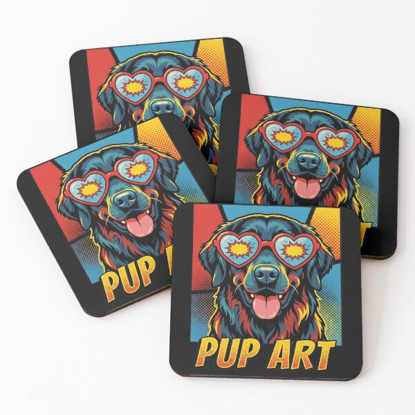 Item preview, Pop Art Flat Coated Retriever Retro Dog designed and sold by k3rstman1.