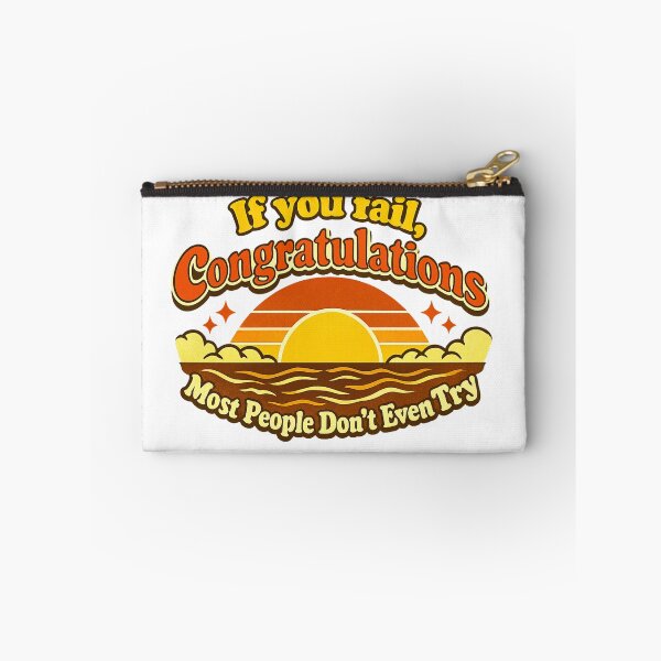 Item preview, If You Fail, Congratulations – Retro Groovy Motivation Quote Design designed and sold by Creative Expressions By JLDesigns.