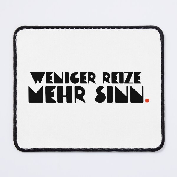 Item preview, Weniger Reise, Mehr Sinn | Minimalist German Typography designed and sold by SmartPatterns.