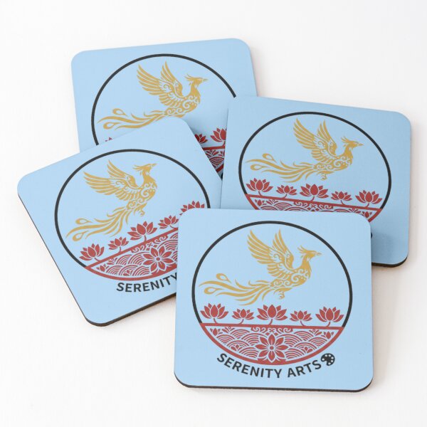 Item preview, Serenity Arts – Golden Phoenix & Lotus Logo designed and sold by Dogandesighn.