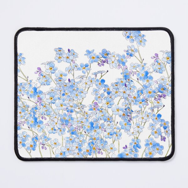 Item preview, blue forget me not ink and watercolor 2 designed and sold by SelenePaintings .