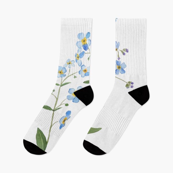 Item preview, hand painted blue forget me not flowers 2021 watercolor  designed and sold by ColorandColor.