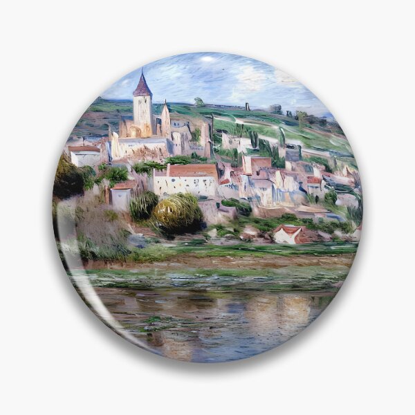 Item preview, Vétheuil - View of the Seine and the Village in Summer Light  designed and sold by artdesignsnow.