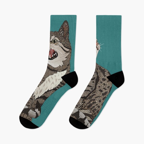 Item preview, Indian desert cat teal designed and sold by scrummy.
