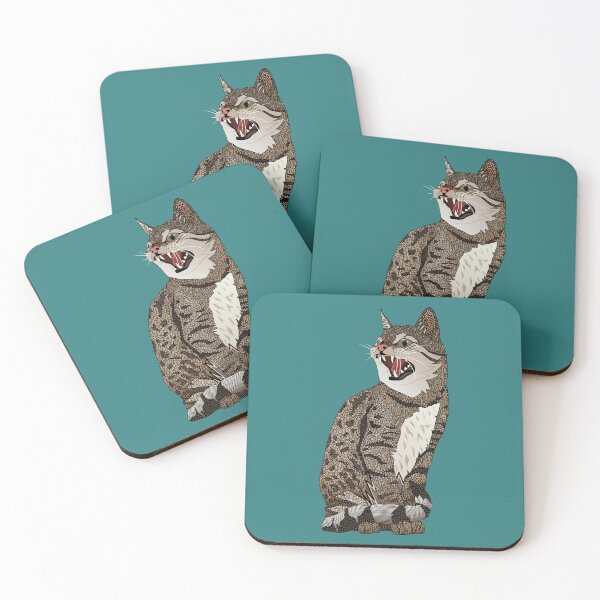 Item preview, Indian desert cat teal designed and sold by scrummy.