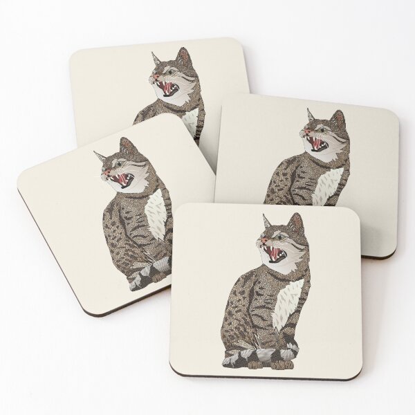 Item preview, Indian desert cat off white designed and sold by scrummy.
