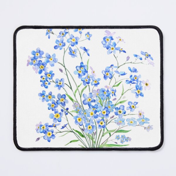 Item preview, hand painted forget me not bouquet 2020 designed and sold by ColorandColor.