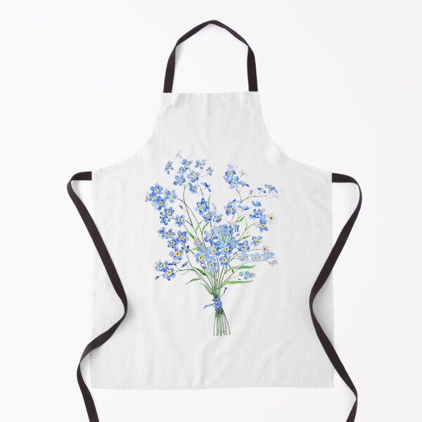 Item preview, hand painted forget me not bouquet 2020 designed and sold by ColorandColor.