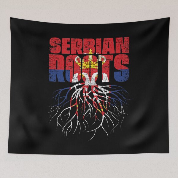 Item preview, Serbian Roots Serbia Heritage Flag designed and sold by GabbyKash.