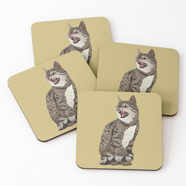 Item preview, Indian desert cat pale gold designed and sold by scrummy.