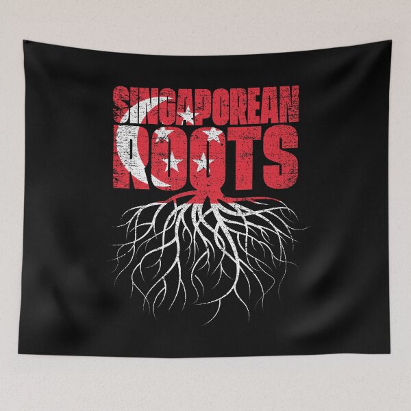 Item preview, Singaporean Roots Singapore Heritage Flag designed and sold by GabbyKash.