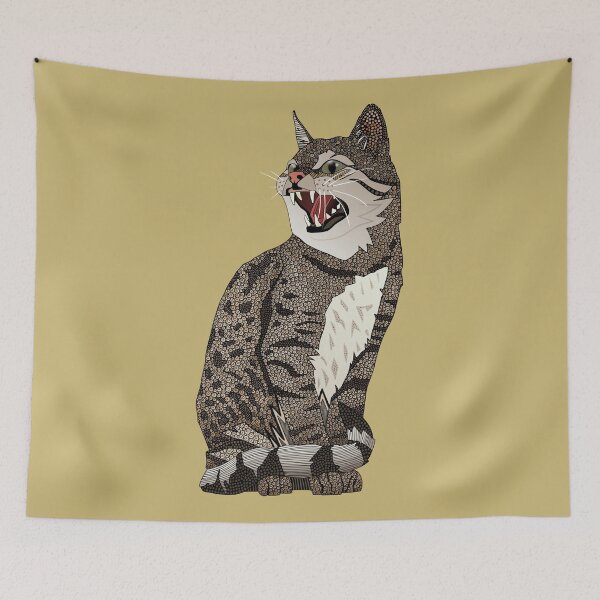 Item preview, Indian desert cat pale gold designed and sold by scrummy.