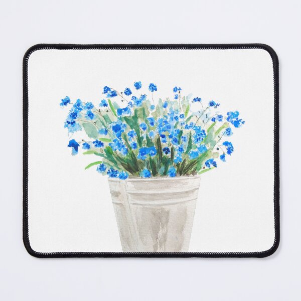 Item preview, hand painted blue forget me not in a basket  designed and sold by SelenePaintings .