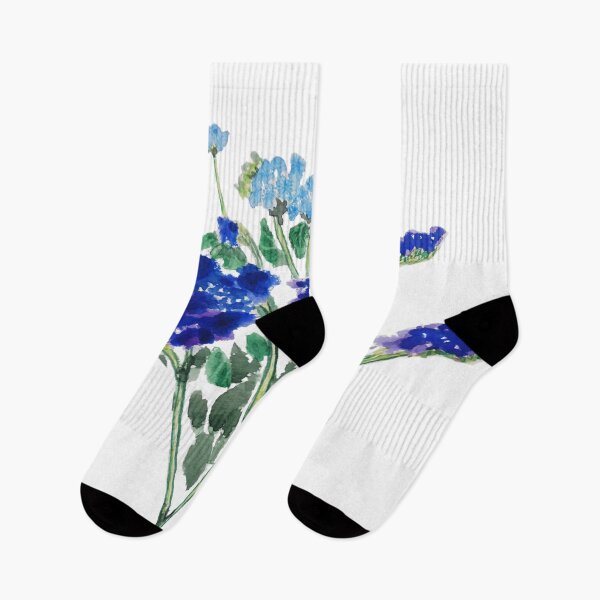 Item preview, hand painted blue flower  watercolor designed and sold by ColorandColor.