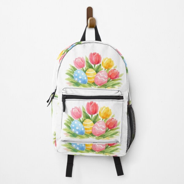 Item preview, Whimsical Tulips & Easter Eggs Watercolor Spring Design designed and sold by FunFitLife Studio.
