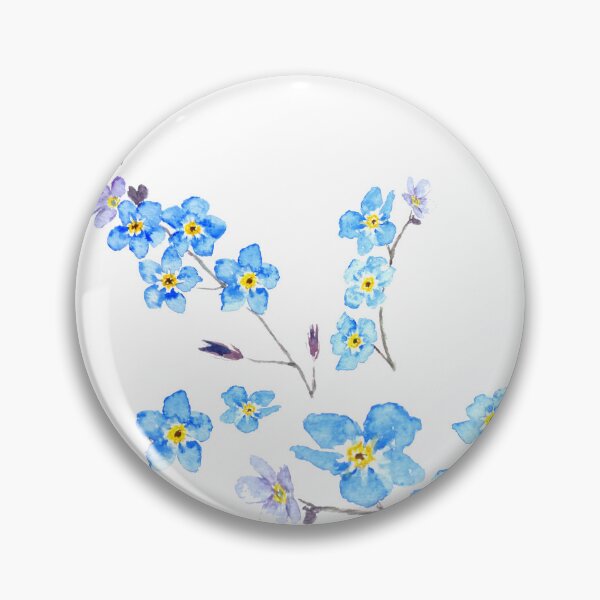 Item preview, blue forget me not  watercolor painting  designed and sold by ColorandColor.