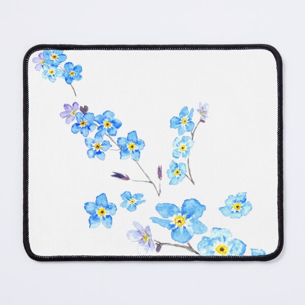 Item preview, blue forget me not  watercolor painting  designed and sold by ColorandColor.