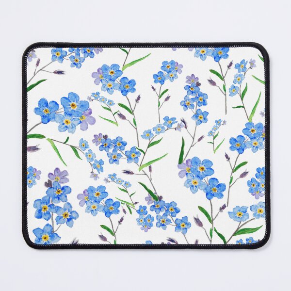 Item preview, blue forget me not pattern watercolor  designed and sold by ColorandColor.
