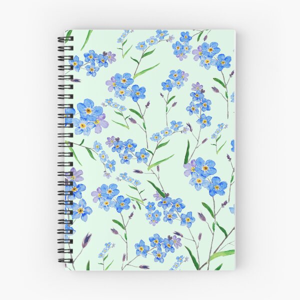 Item preview, forget me not pattern in green background  designed and sold by SelenePaintings .