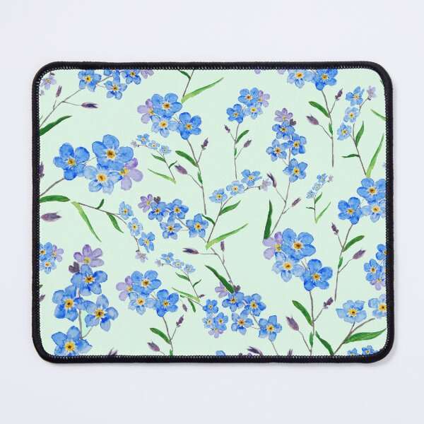Item preview, forget me not pattern in green background  designed and sold by ColorandColor.