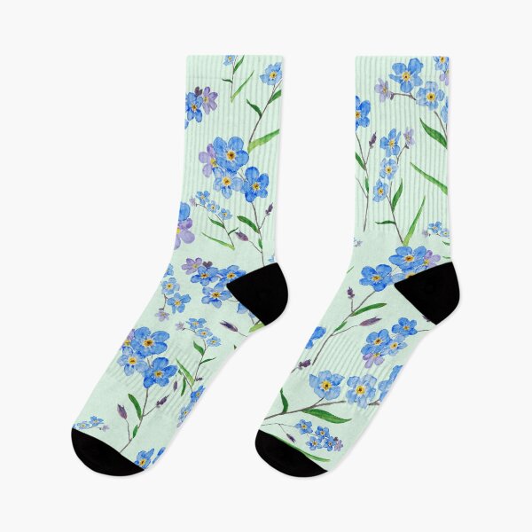Item preview, forget me not pattern in green background  designed and sold by SelenePaintings .