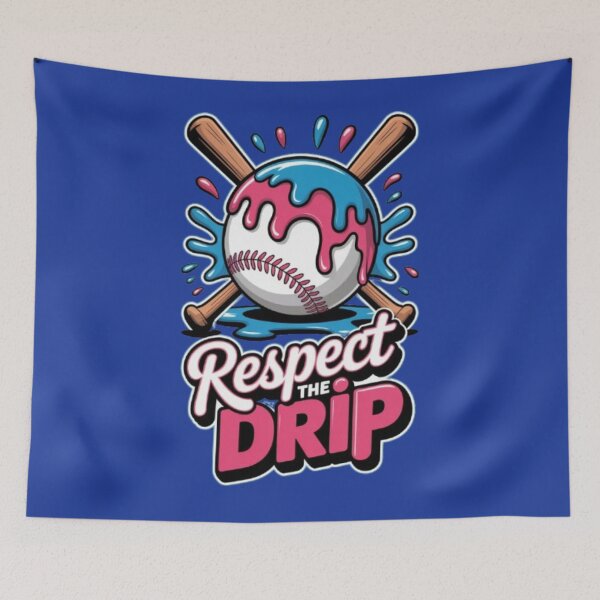 Item preview, Respect The Drip Baseball Ice Cream Drip Shirt – Funny Youth Streetwear Sports Design designed and sold by Youpiworld.
