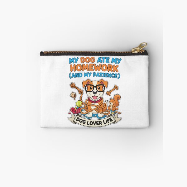 Item preview, My Dog Ate My Homework And My Patience Funny Dog Lover Life Cartoon Design designed and sold by Sushikidsntod.