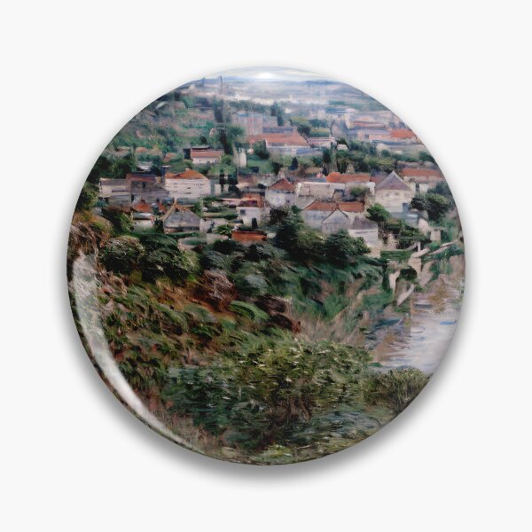 Item preview, View of Vétheuil - Tranquil Reflections along the Seine River  designed and sold by artdesignsnow.