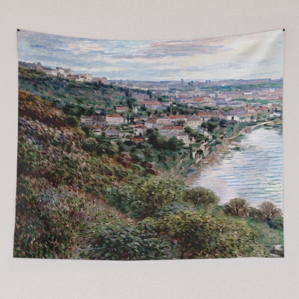 Item preview, View of Vétheuil - Tranquil Reflections along the Seine River  designed and sold by artdesignsnow.