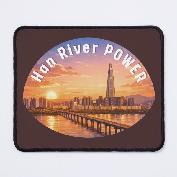Item preview, Han River Power – Seoul Skyline bei Sonnenuntergang designed and sold by mycreastyle.