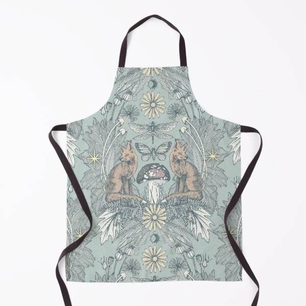 Item preview, cottagecore fox damask pale opal designed and sold by scrummy.