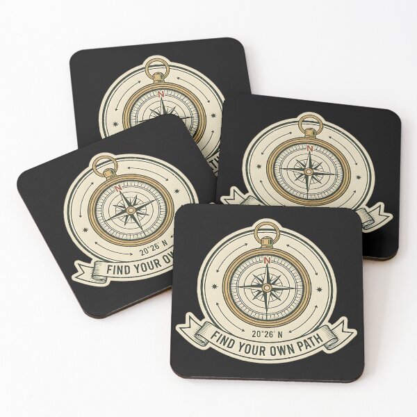 Item preview, Vintage Compass Navigation Badge Find Your Own Path designed and sold by Silent Watch Threads..