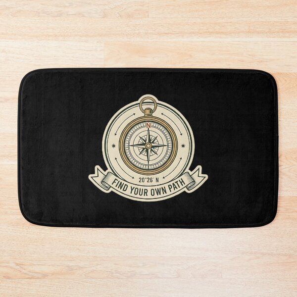 Item preview, Vintage Compass Navigation Badge Find Your Own Path designed and sold by Silent Watch Threads..
