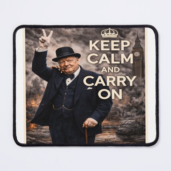 Item preview, Winston Churchill WWII Quote Tshirt - "We shall fight" British history design designed and sold by ZEBBEDE - Minimal Streetwear .