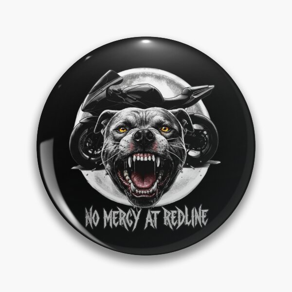 Item preview, No Mercy on Redline – Sport Motorcycle & Pitbull Moon Art designed and sold by TwoWheels-shop.
