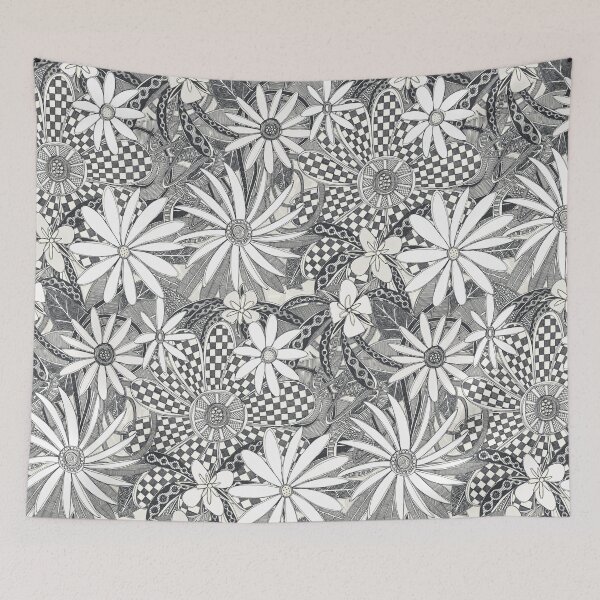 Item preview, sketchy boho floral designed and sold by scrummy.