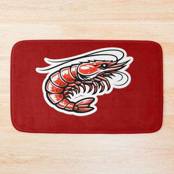 Item preview, Red Shrimp Illustration – Bold Seafood Sticker Design designed and sold by DrizzyV.