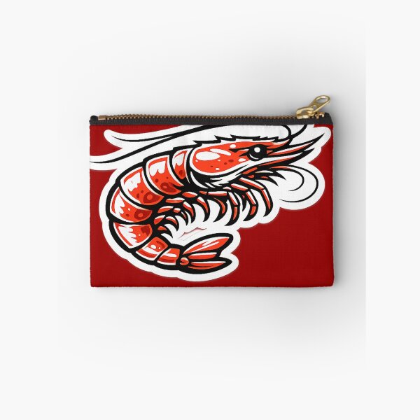 Item preview, Red Shrimp Illustration – Bold Seafood Sticker Design designed and sold by DrizzyV.