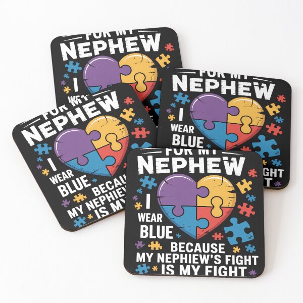 Item preview, Uncle Aunt Heart I Wear Blue For My Nephew Autism Awareness designed and sold by tiekanamac.