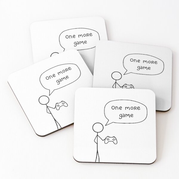 Item preview, One More Game – Funny Gamer Quote Minimalist Design designed and sold by Articooler.